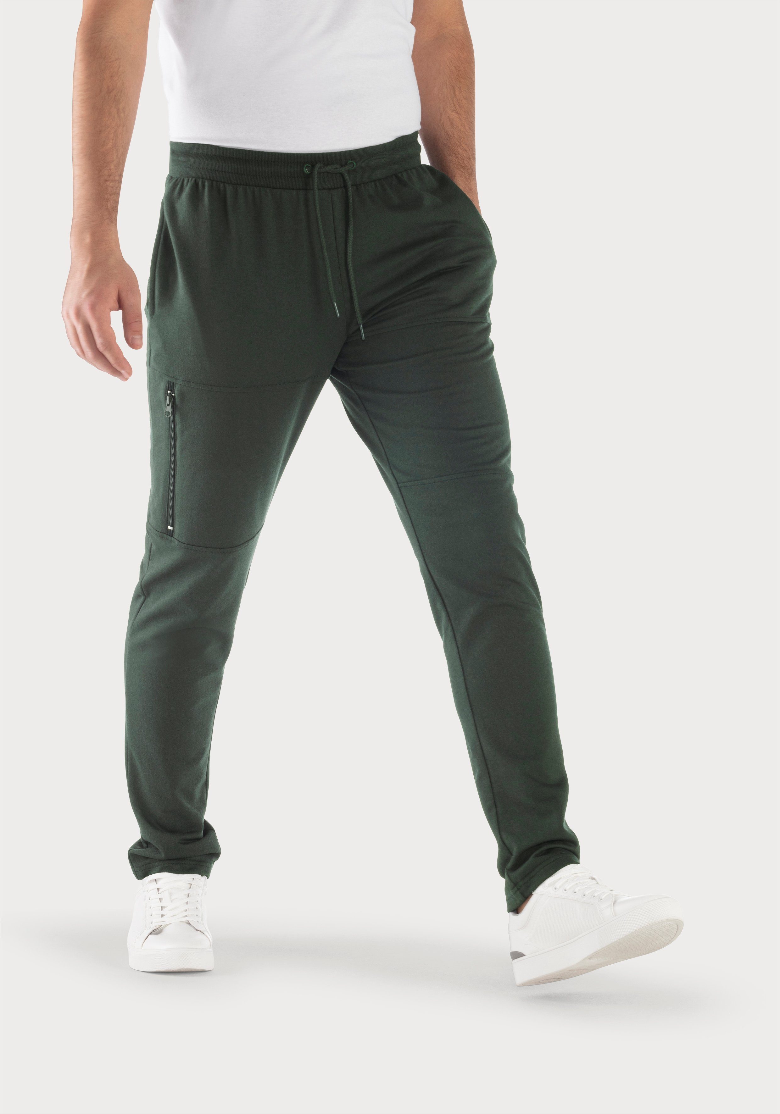 Bruno Banani Sweathose mit Reißverschlusstasche und Teilungsnähten