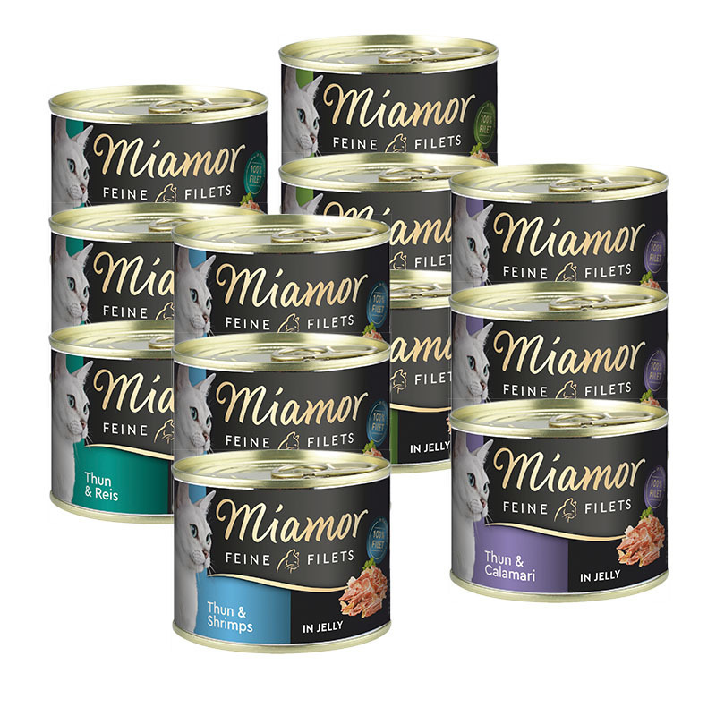 Miamor Nassfutter Miamor Feine Filets in Jelly Mixpaket 12x185g