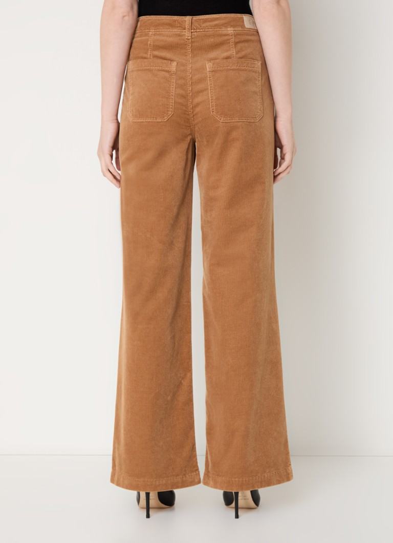 Gardeur High waist flared fit trousers made of corduroy