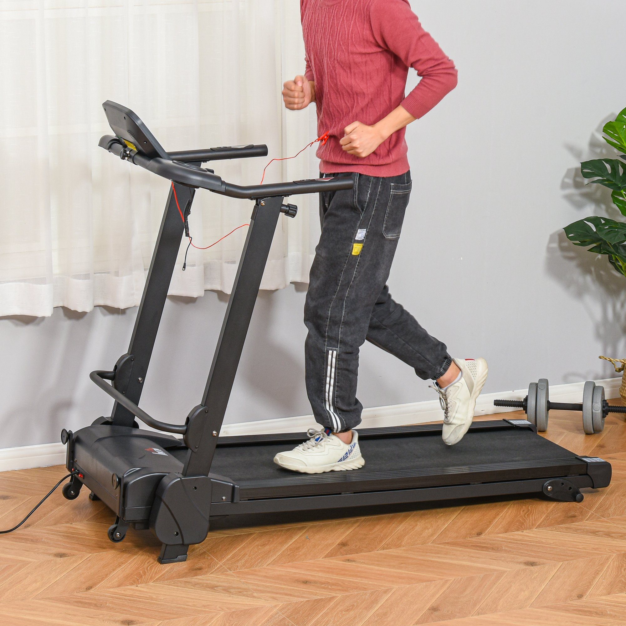 HOMCOM Laufband Elektrisches Laufband mit LCD-Display
