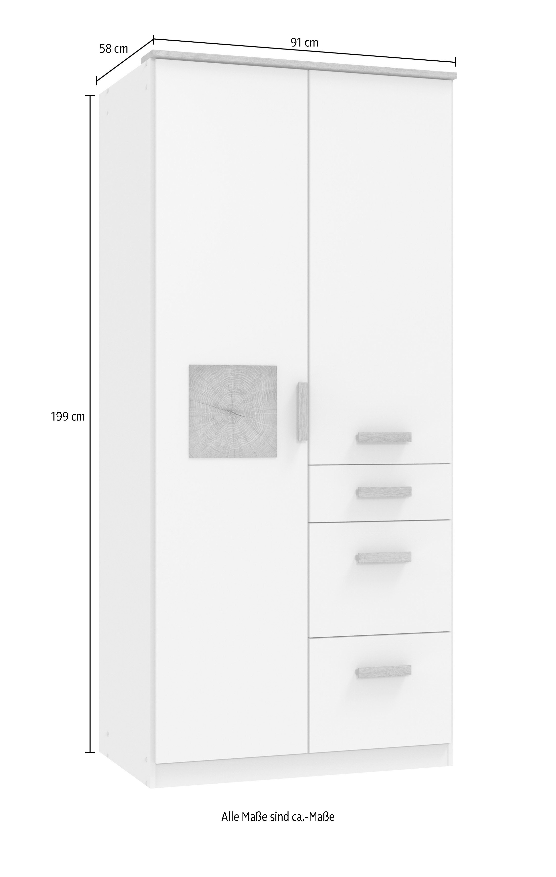 Wimex Kleiderschrank Gotland wahlweise in 91cm oder 135cm Breite