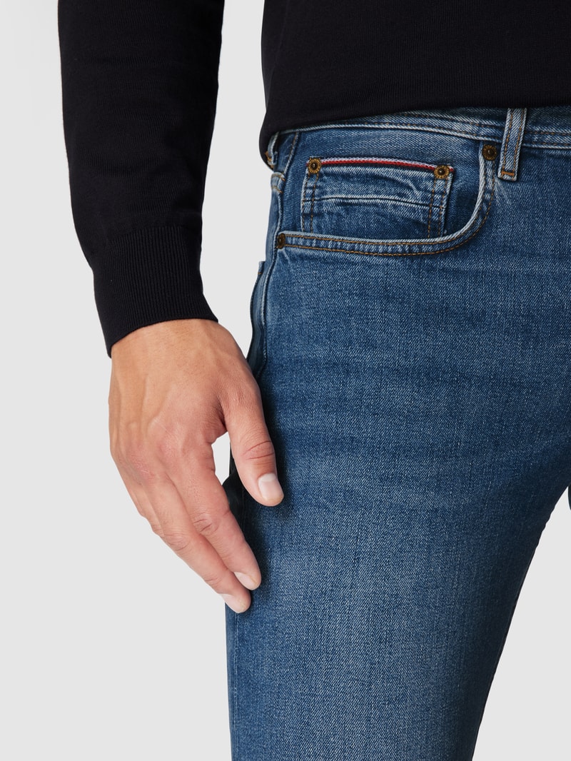 Straight Fit Jeans mit Stretch-Anteil Modell 'Denton' in jeans