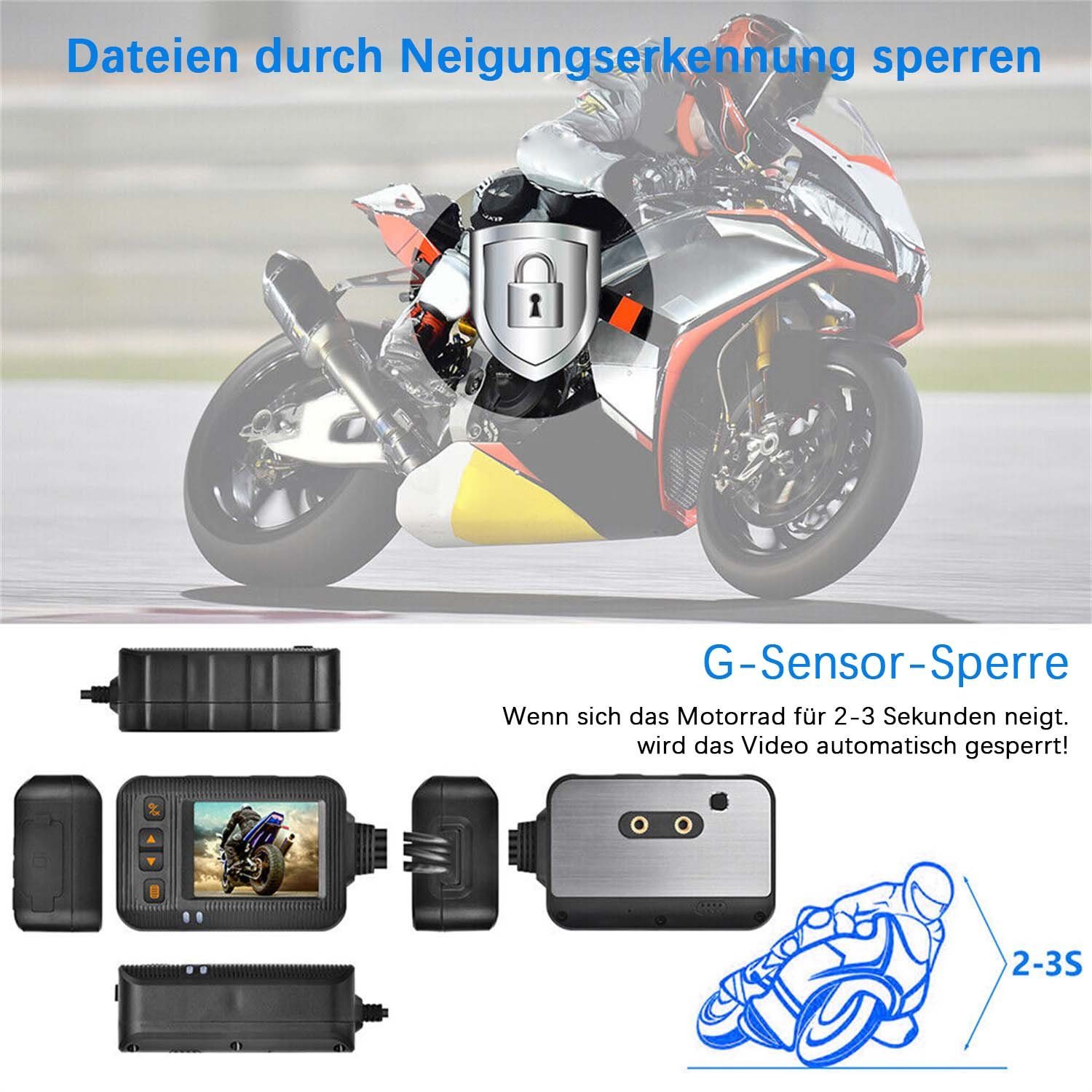 Yoyaxi Wasserdichter Motorrad-Fahrrekorder Systemkamera (hochauflösender Fotografie, Foto- und Audioaufzeichnungsfunktion)