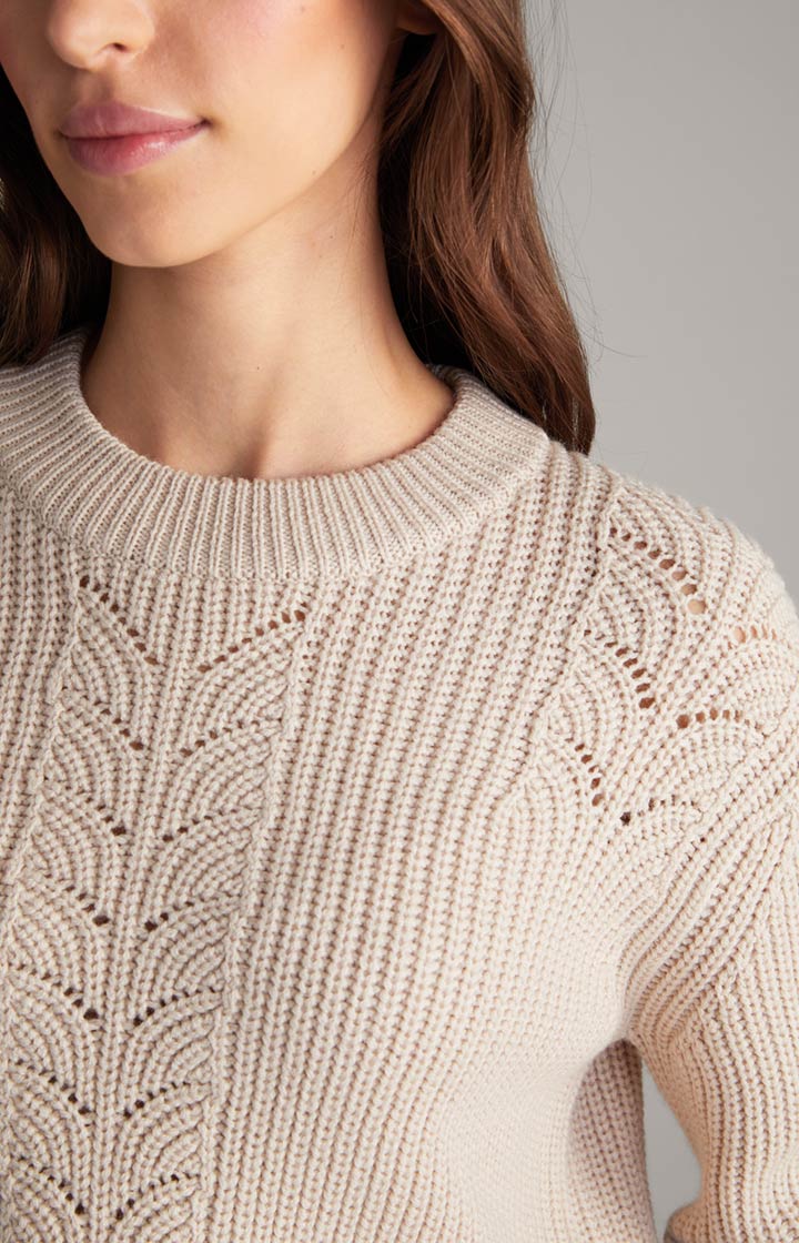Strick-Pullover in Nude