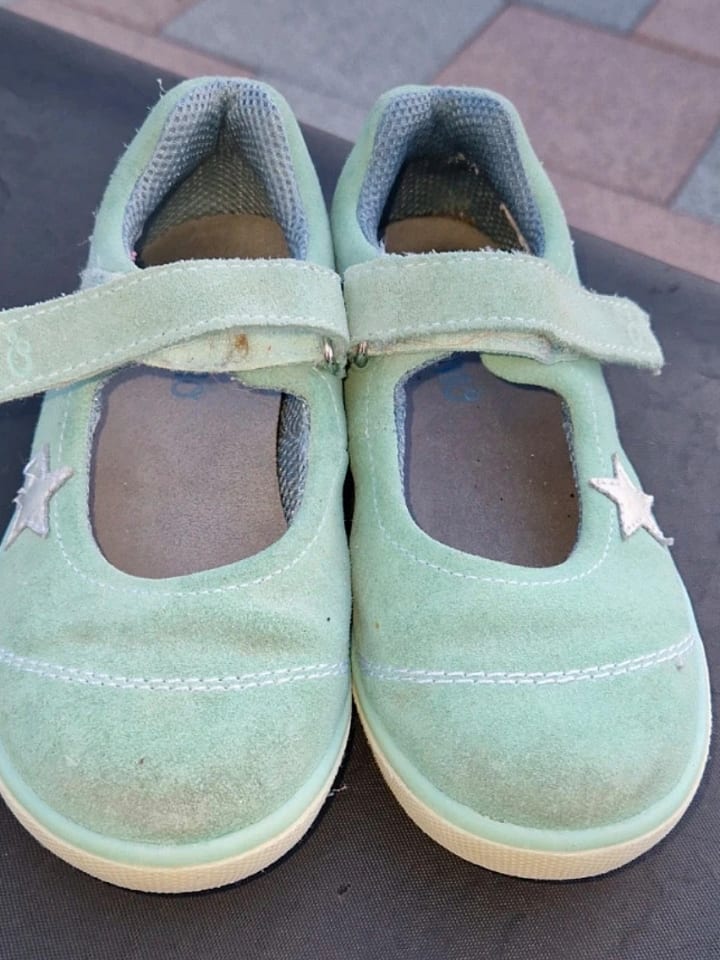 lamino Leder-Spangenballerinas in Grün günstig kaufen 30