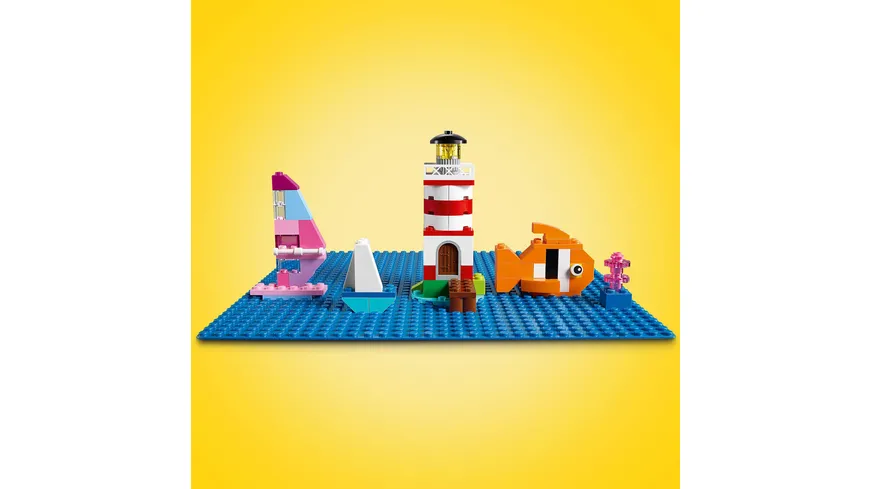 LEGO Classic 11025 Blaue Bauplatte, Grundplatte für LEGO Sets, 32x32