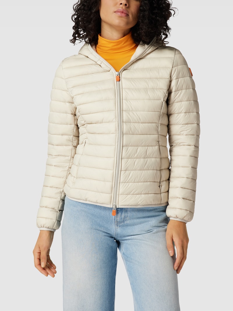 Steppjacke mit Label-Detail Modell 'DIZY' in beige