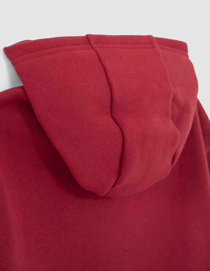 Sweat rouge foncé maxi broderie garçon