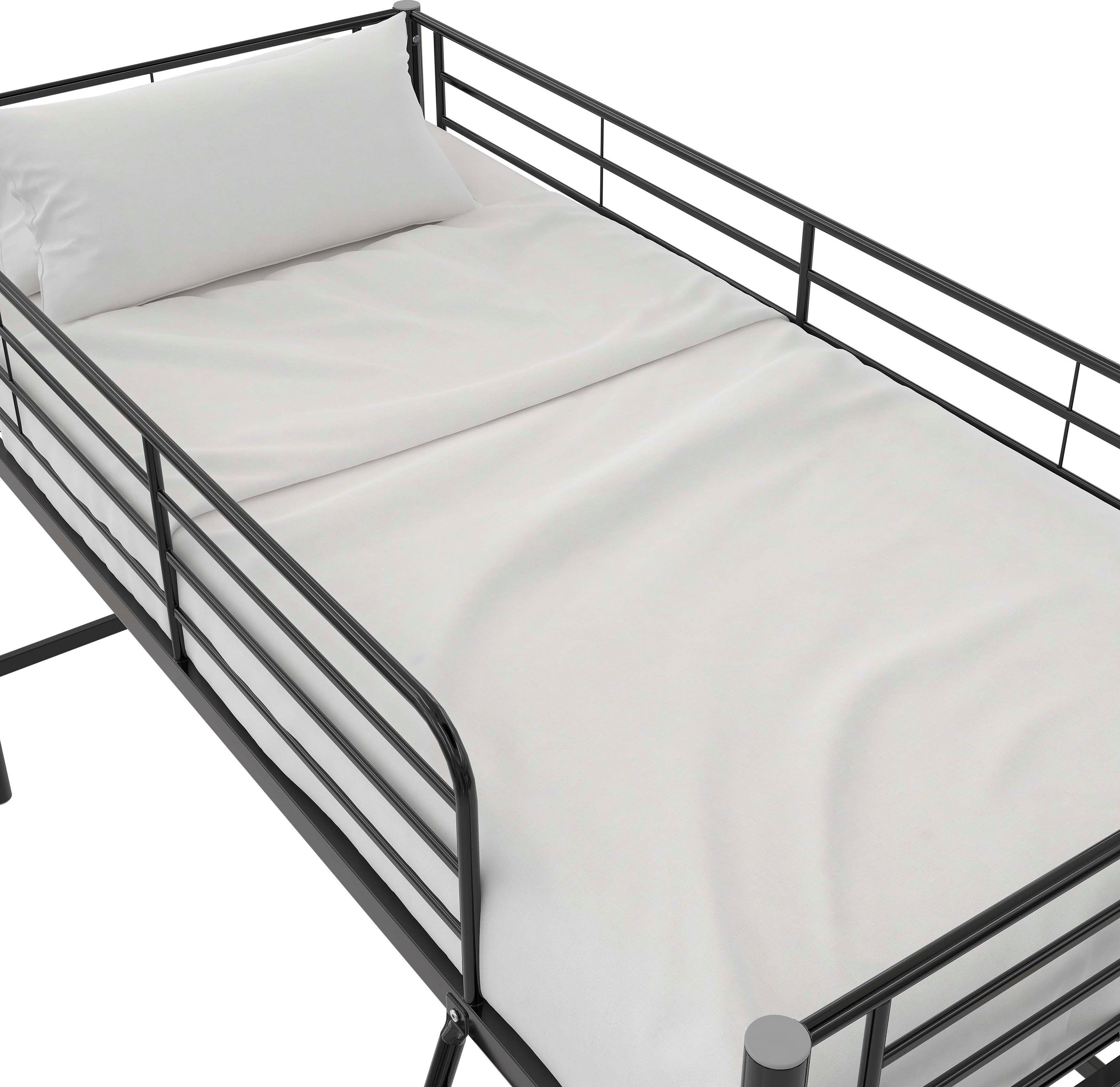 Lüttenhütt Hochbett Nils mit Lattenrost und Leiter, Matratzengröße 90x200 cm, Höhe 129 cm