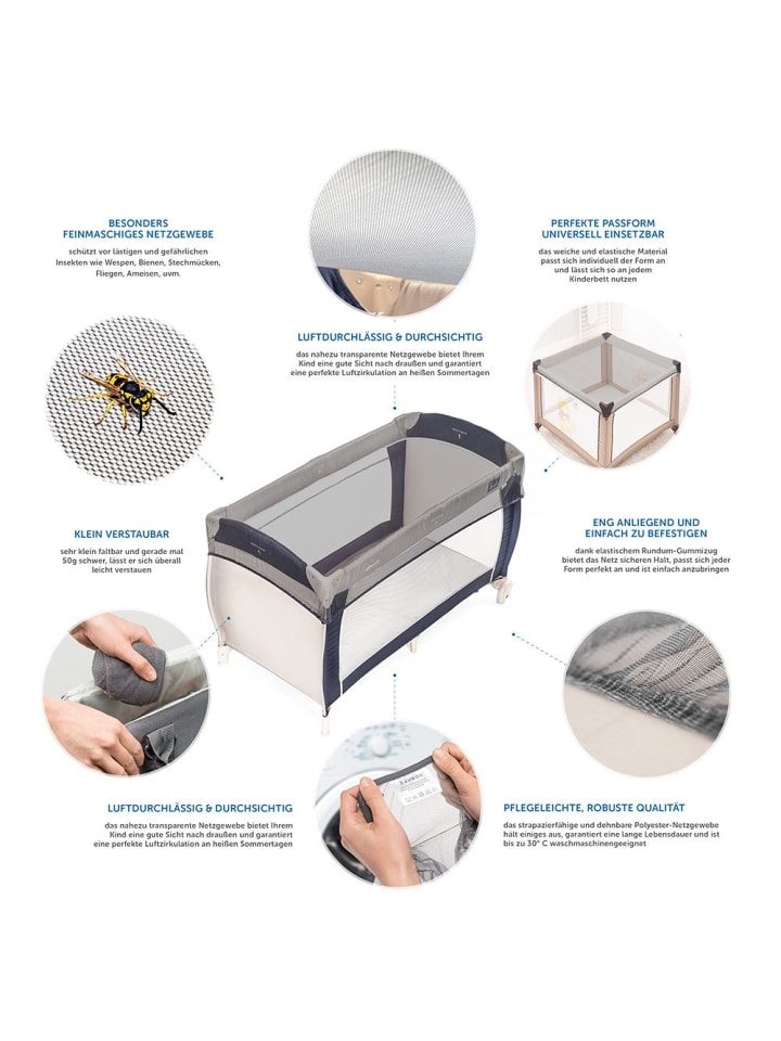 Zamboo Universal Insektenschutz / Mückennetz für Baby-Reisebetten in grau günstig kaufen onesize