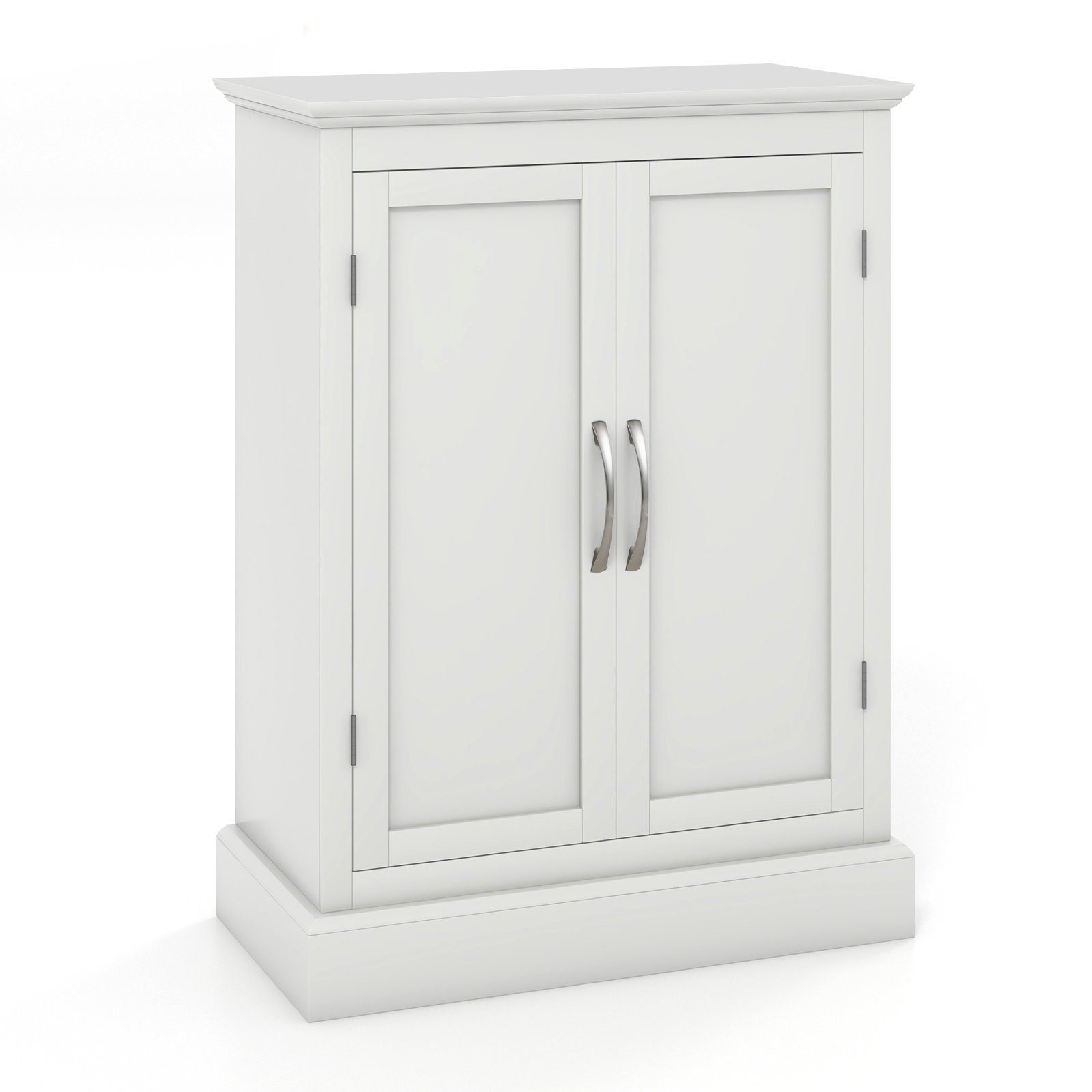 COSTWAY Badkommode, mit Türen, verstellbaren Ablagen, 60x32x81cm