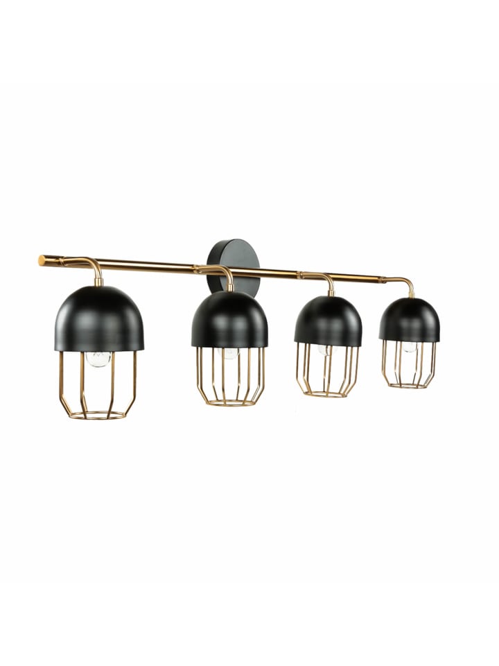 Licht-Erlebnisse Wandlampe in Schwarz Gold günstig kaufen onesize