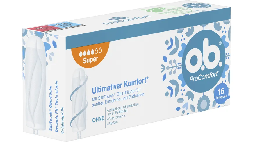 O.B. Tampons ProComfort Super