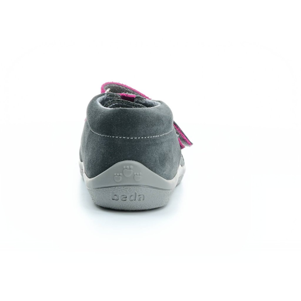 Beda Isabel mit Membran (BF 0001/W/M/FW) dunkelgraue Barfuß-Stiefeletten