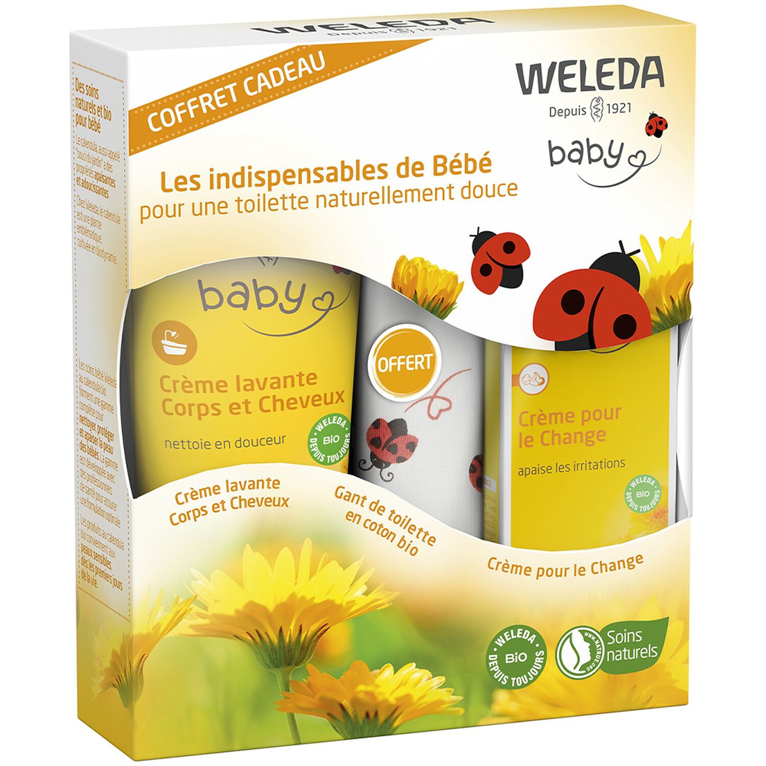 Weleda Bébé Coffret Bébé - Crème pour le Change + Crème lavante Corps & Cheveux