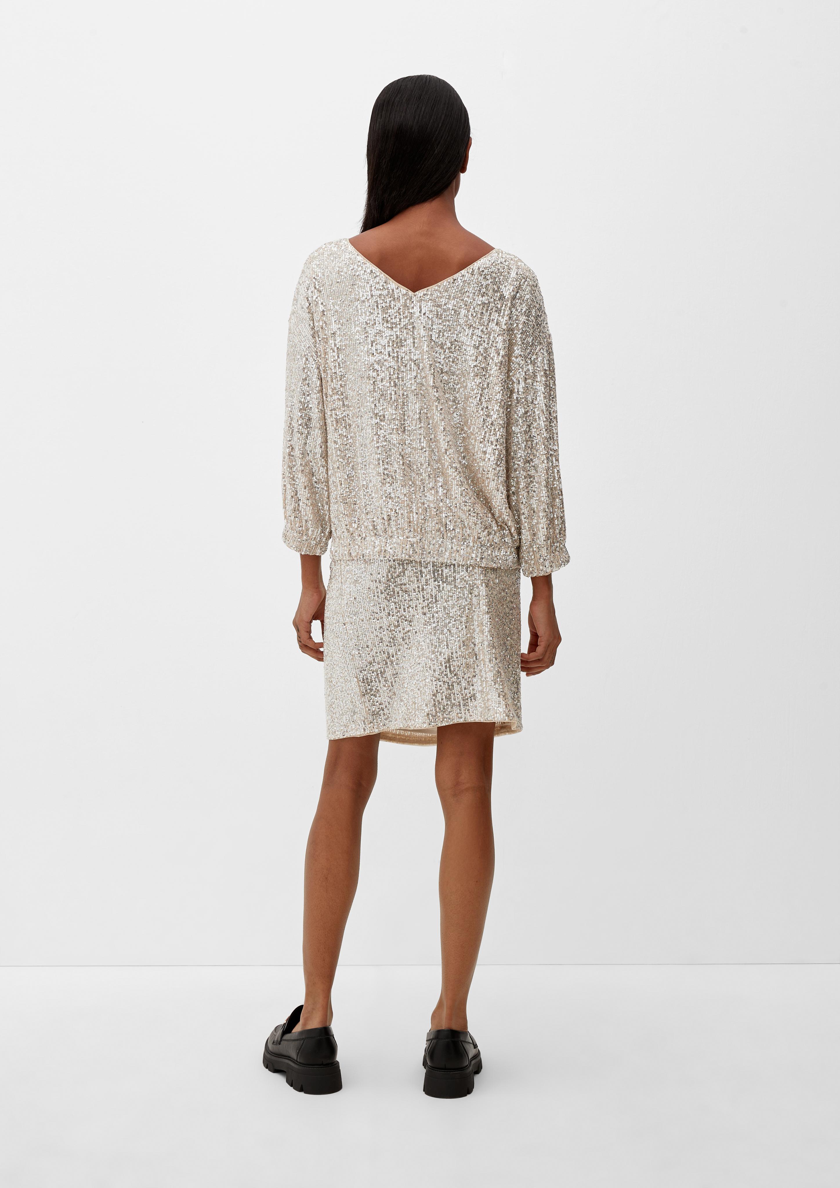 Bluse mit Pailletten-Besatz  2121493-8026