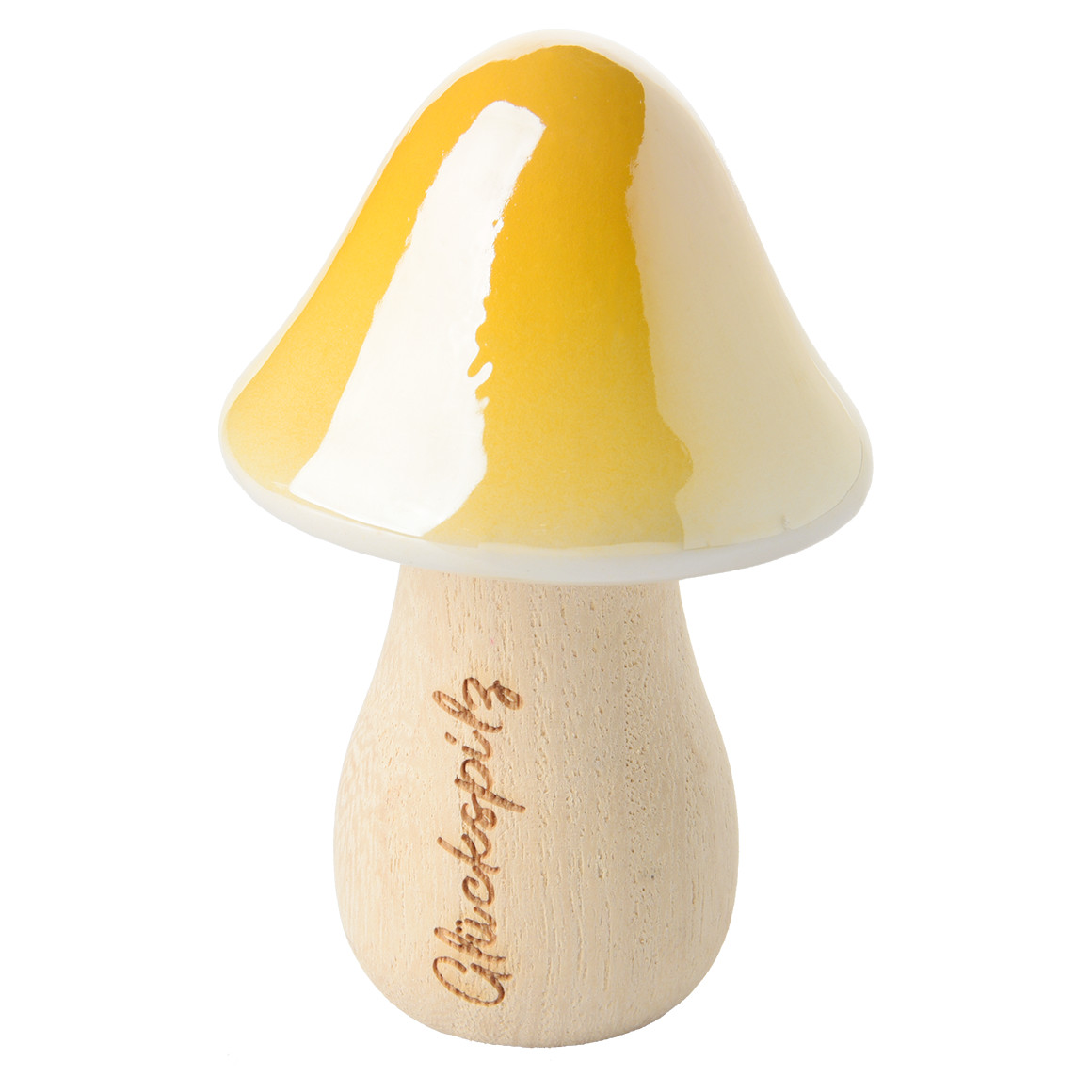 Kleiner Deko-Pilz mit Keramikkopf