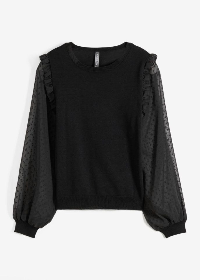 Pullover mit Spiztenärmeln