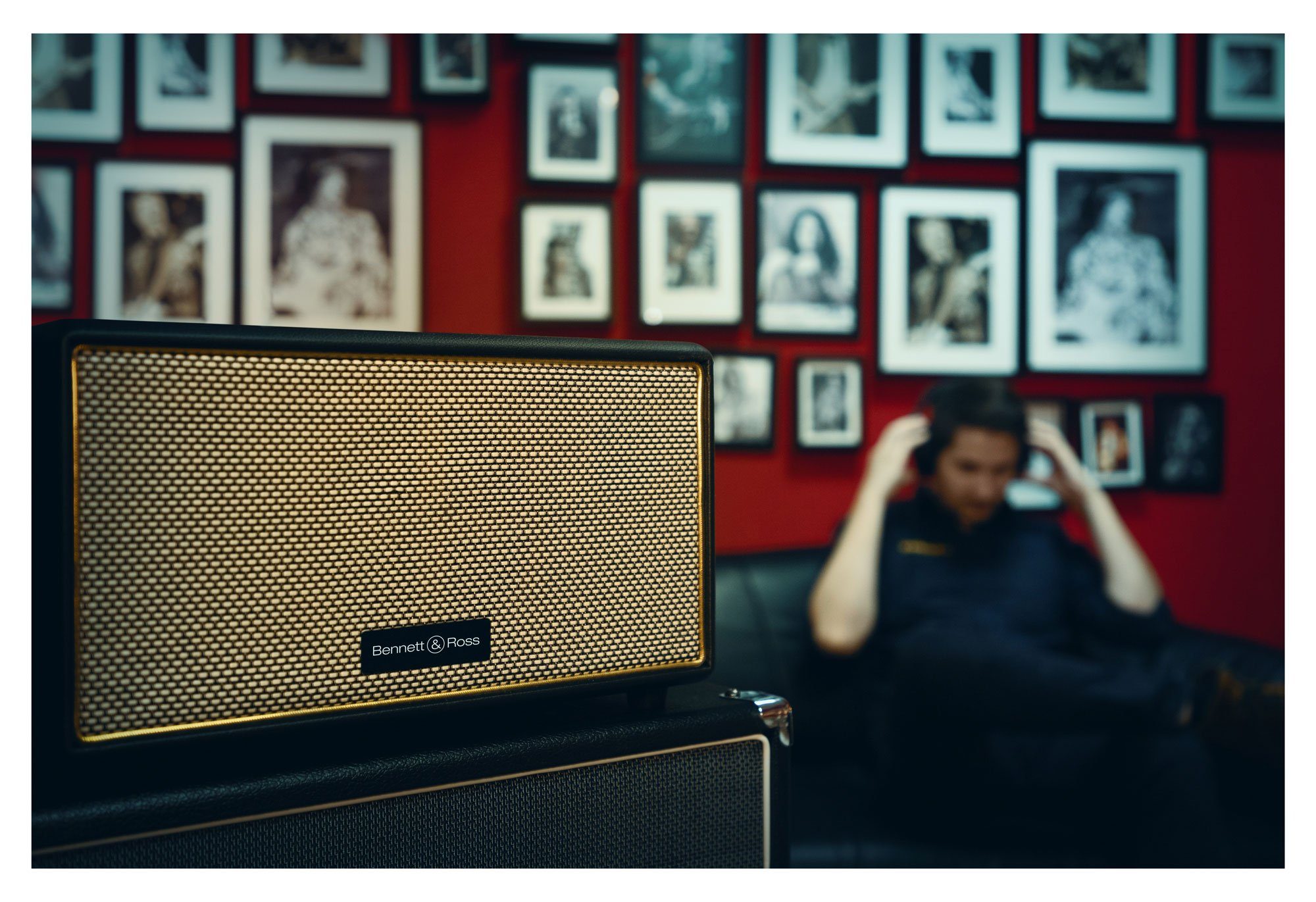 Bennett & Ross BB-860 Blackmore Stereoanlage (60 W, Retro Bluetooth Lautsprecher in Lederoptik)