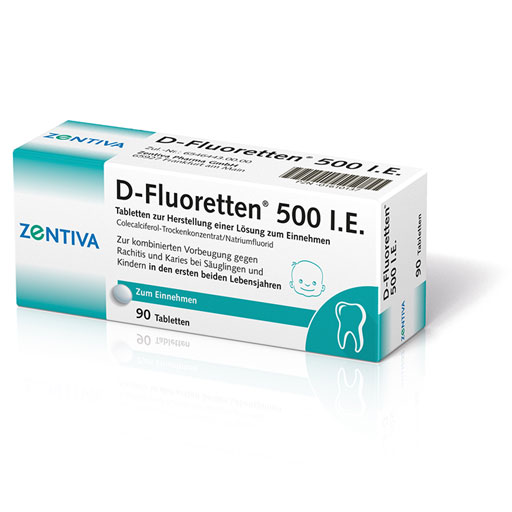 D FLUORETTEN 500 Tabletten  90 St  Tabletten