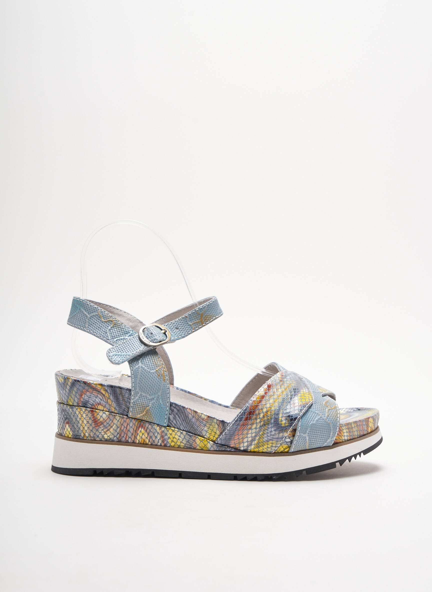 Laura Vita Sandales Nu Pieds Femme couleur bleu