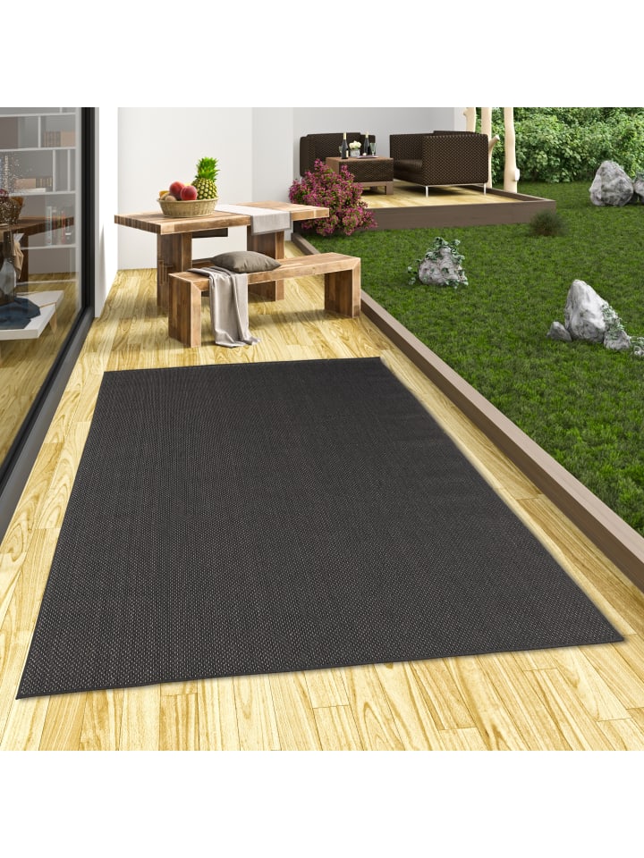 Pergamon In & Outdoor Teppich Flachgewebe Valencia Mix in Zwart günstig kaufen
