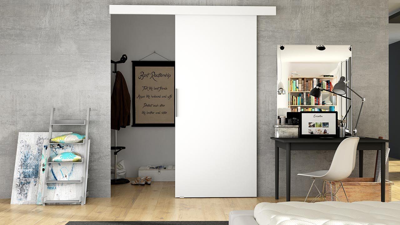Mirjan24 Schiebetür Rubi 70 I (Tür universell Links / Rechts), Einfache Montage, Solide Aluminiumgriffe, Selbstschließsystem