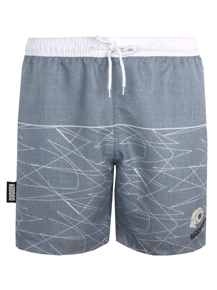 GUGGEN MOUNTAIN Badehose Kariert in Grau günstig kaufen