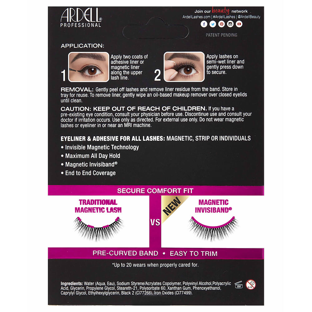 Ardell Faux-Cils Magnétique MegaHold n°54 aveccolle/feutre eyeliner Duo 2,5g Faux-Cils Magnétiques en frange réutilisables, avec colle/feutre eyeliner inclus