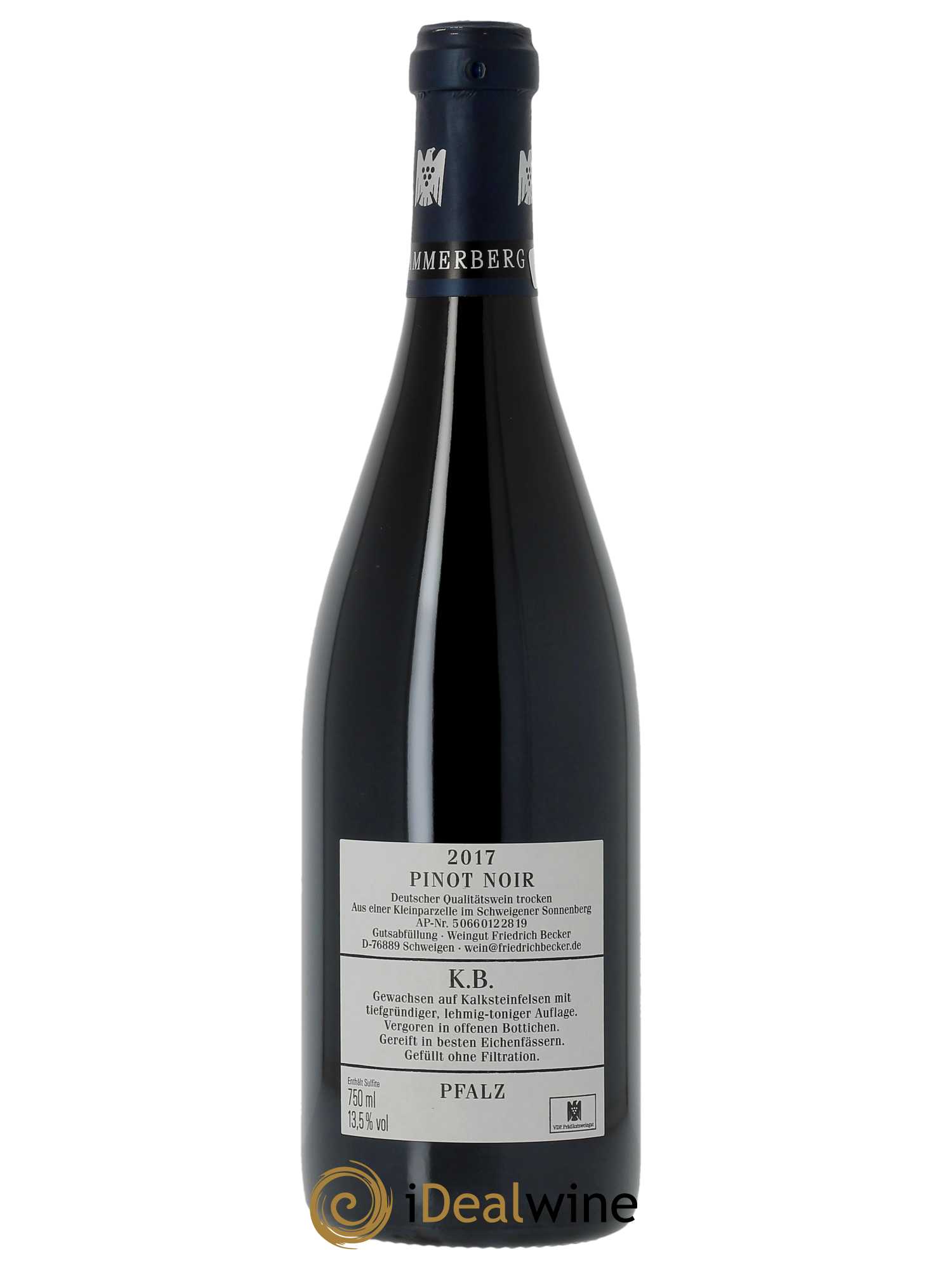 Spätburgunder Friedrich Becker Kammerberg Grosses Gewächs  2017 - Lot de 1 Bouteille