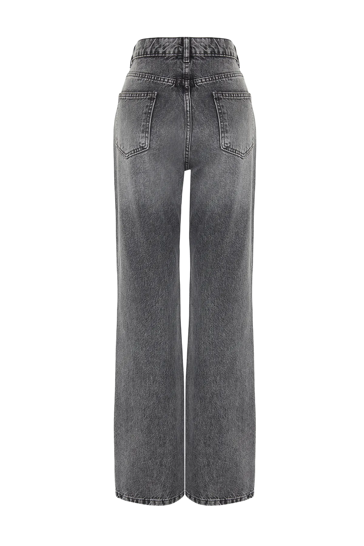 Trendyol Collection  Schwarze Jeans mit niedriger Taille und weitem Bein TWOSS24JE00033