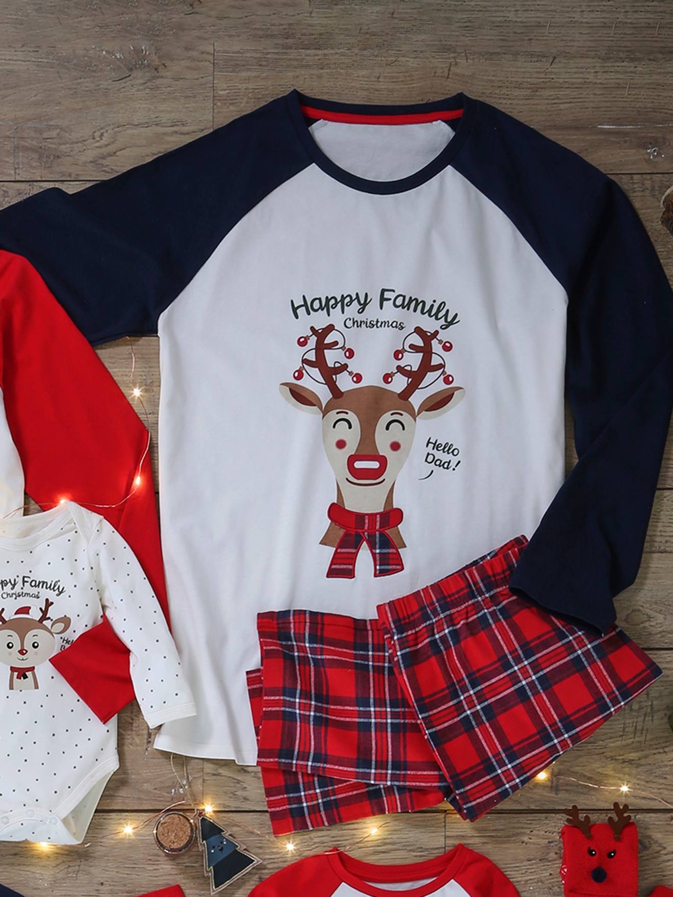 Pyjama de Noël homme capsule famille écru