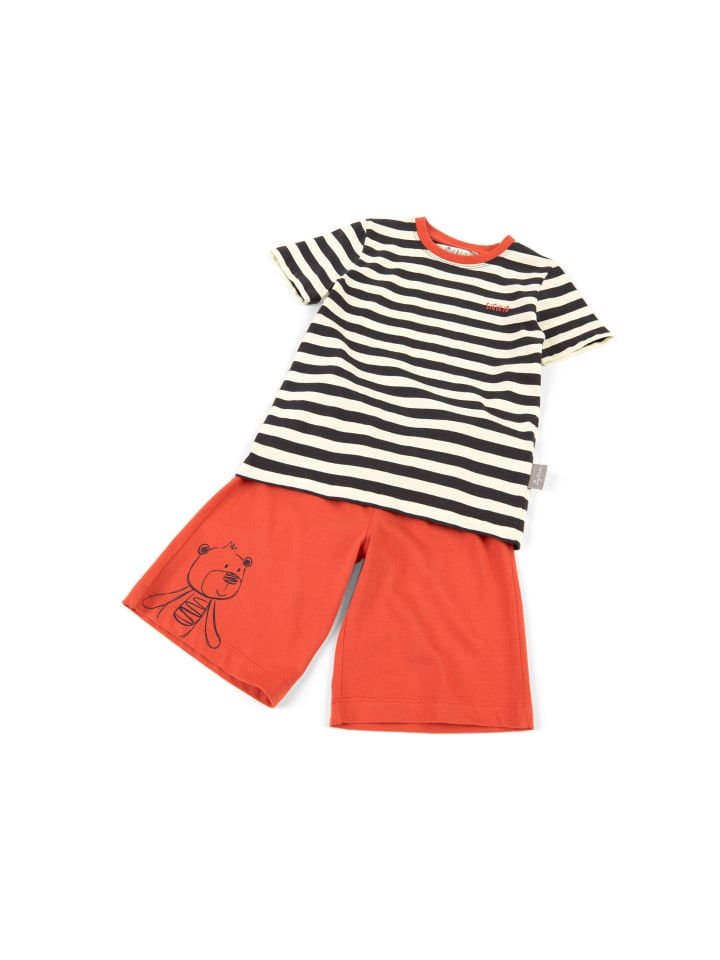 Sigikid Pyjama Nachtwäsche in rot/schwarz/weiß günstig kaufen 110