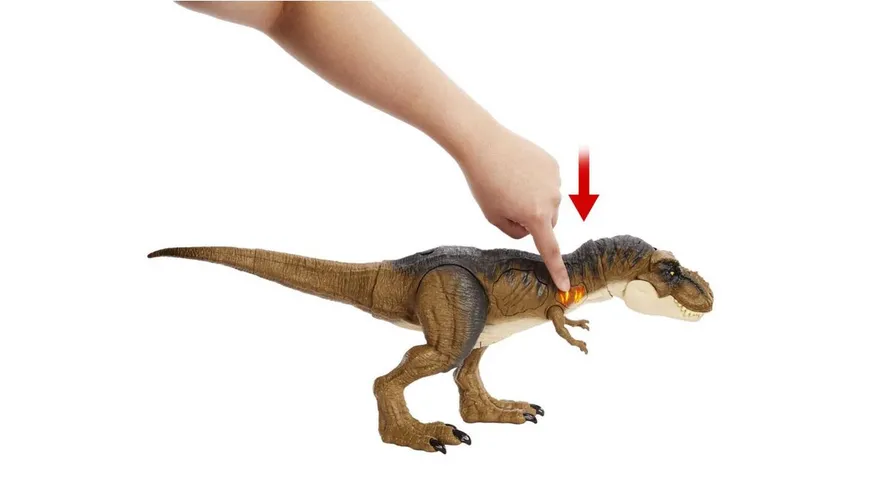 Jurassic World - 2 Jurassic World Dinosaurier Tyrannosaurus Rex und Velociraptor mit Kampfschäden