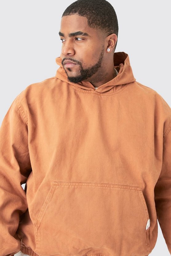 Plus Denim-Hoodie