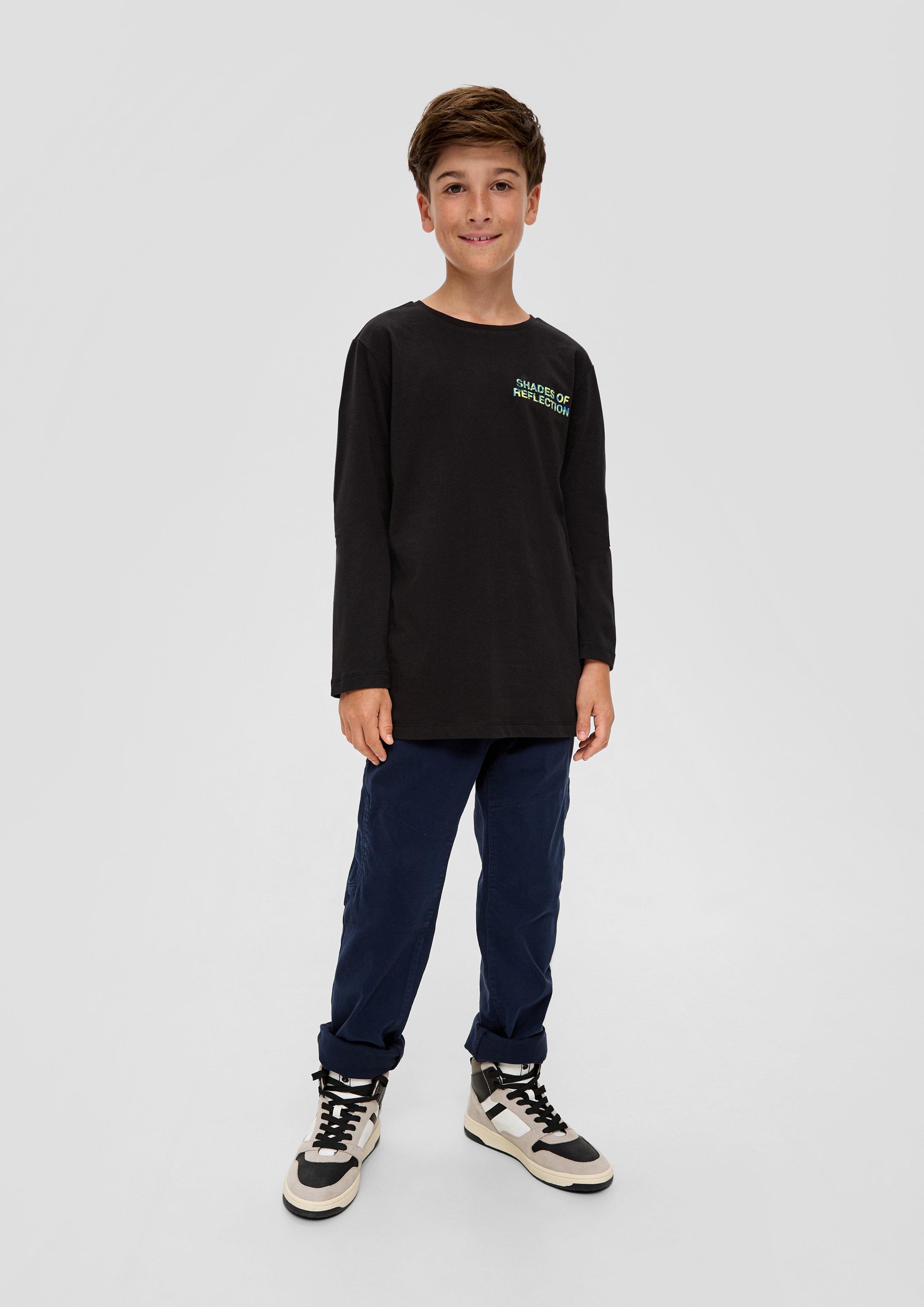Longsleeve mit gummiertem Print  2134016-9999