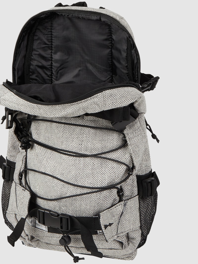 Rucksack mit Außenfächern Modell 'Louis' in hellgrau meliert