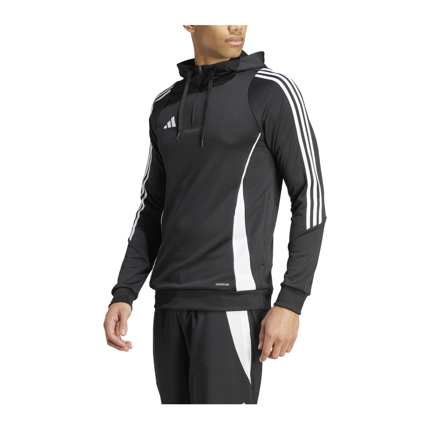 adidas Tiro 24 Hoody Schwarz Weiss