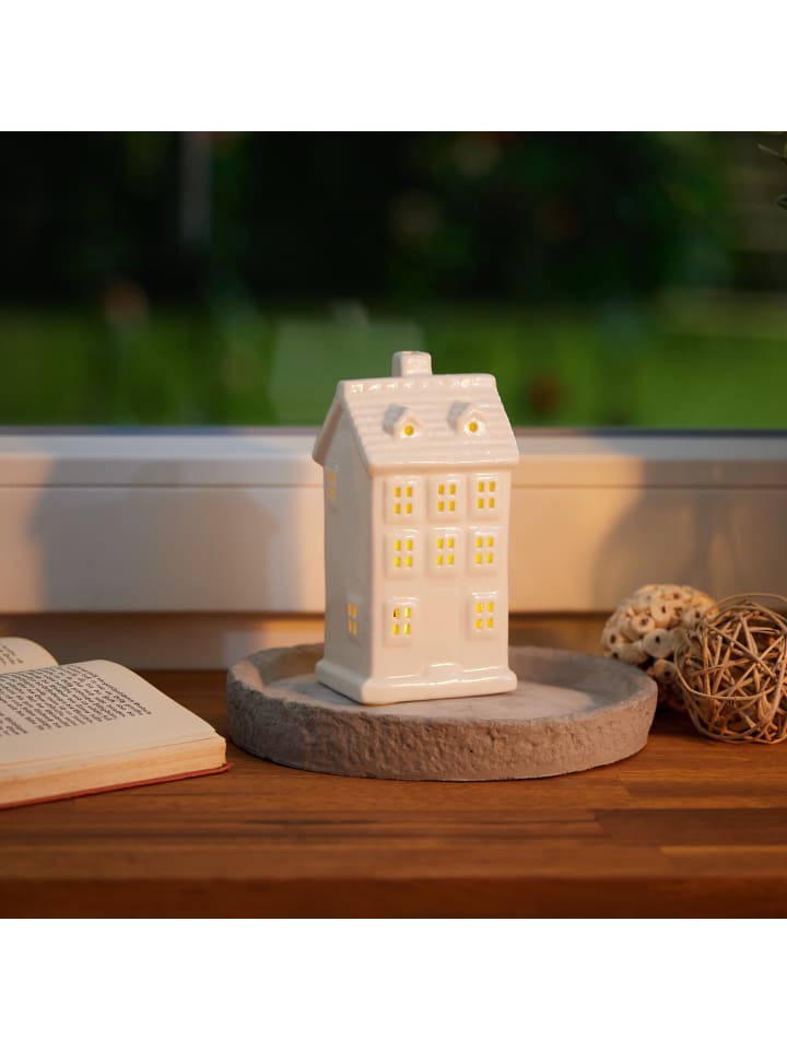 relaxdays Teelichthaus in Weiß - (B)7 x (H)14,5 x (T)6 cm günstig kaufen onesize