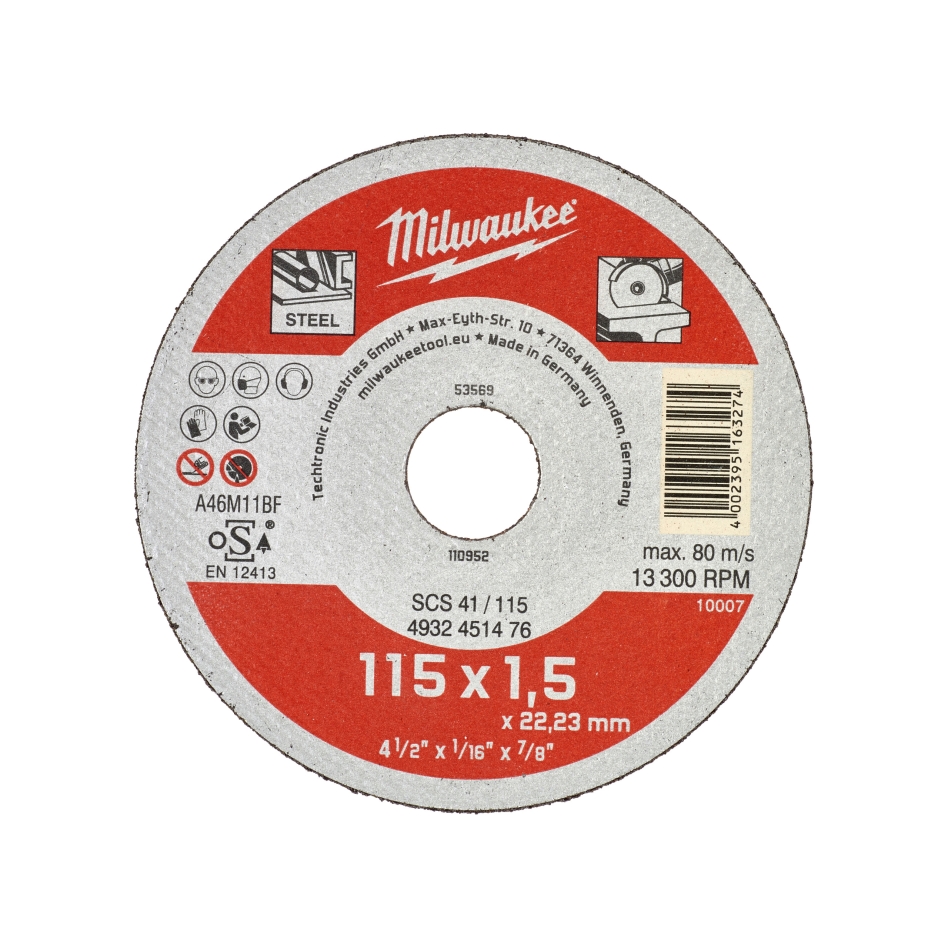 Milwaukee Tillbehör 4932451476 Metallkapskiva SCS 41/115 (1,5)