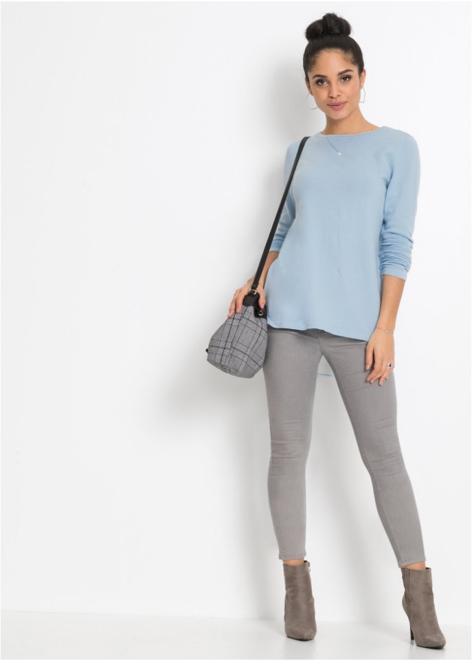 Pullover mit Bluseneinsatz