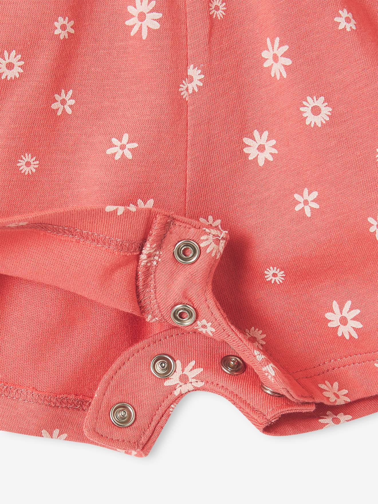 Vertbaudet Kurzer Baby Overall BASICS Oeko-Tex - gelb gestreift