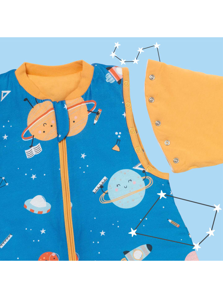 Schlummersack Babyschlafsack, 1.0 TOG in Blau-Gelb günstig kaufen