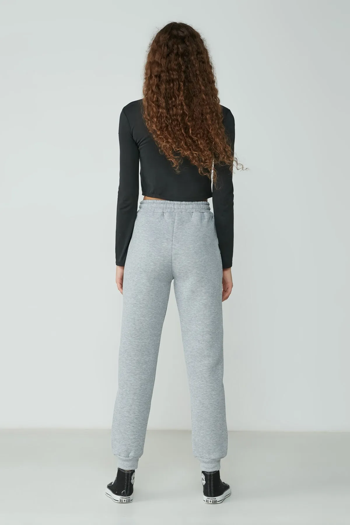 C&City  Jogginghose mit Bündchen am Bein, 903 Grau