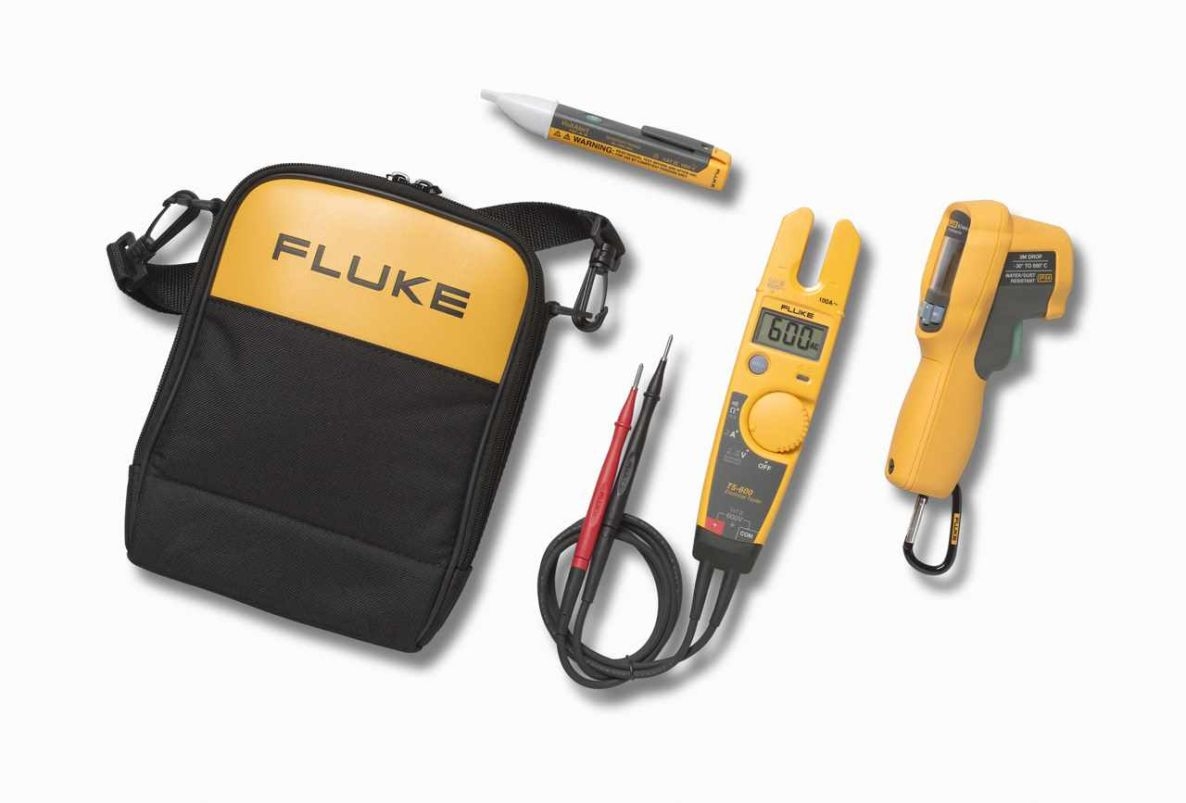Fluke 4297126 T5-600/62MAX+/1ACE Kit mit Infrarot-Thermometer, elektrischem Prüfgerät und Spannungsdetektor