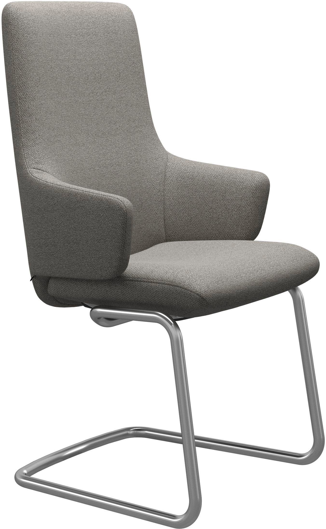 Stressless® Polsterstuhl Laurel, High Back mit Armlehne, Größe L, mit Beinen aus Stahl in Schwarz matt