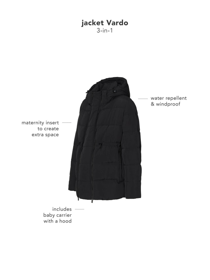 Noppies Umstandsjacke Winter Vardo in Black günstig kaufen