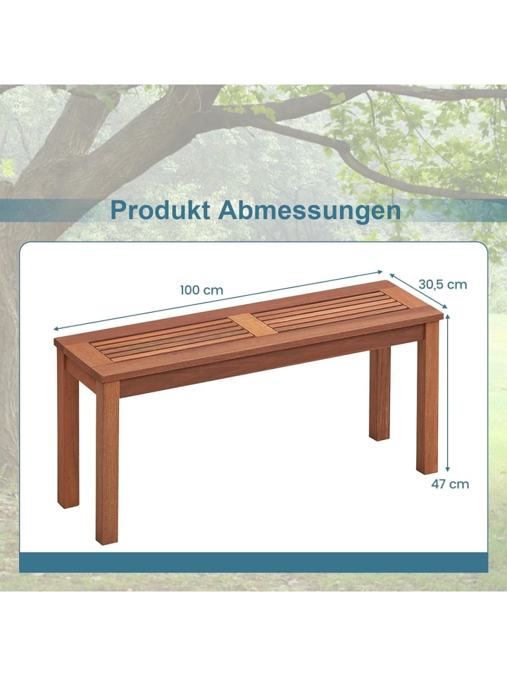COSTWAY Gartenbank 2-Sitzer in Braun günstig kaufen onesize