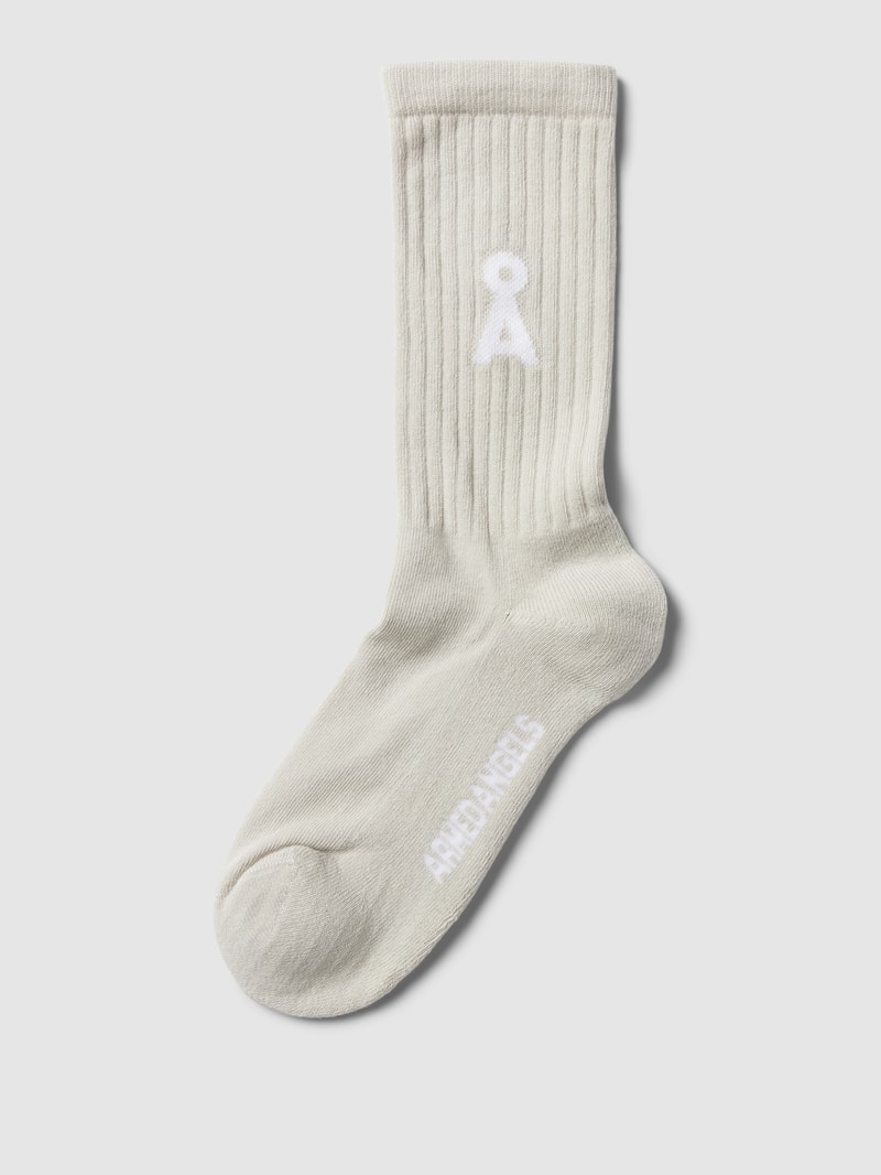 Socken mit Label-Detail Modell 'SAAMU' in offwhite