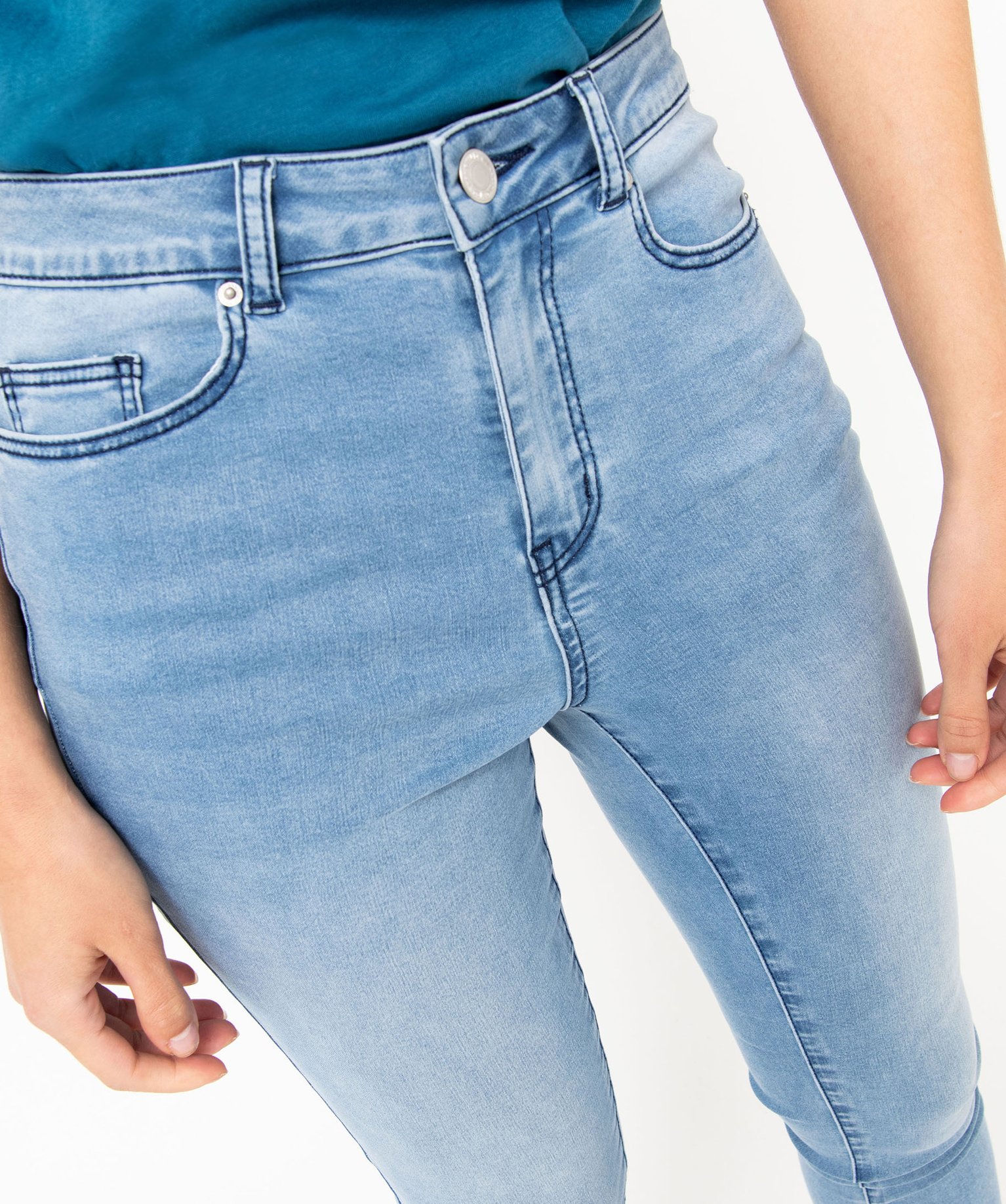 Jean Skinny taille haute stretch femme stone | GEMO